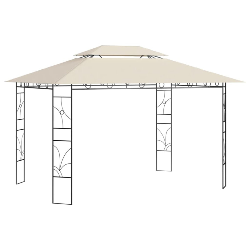 Terryville 4 x 3m Steel Patio Gazebo, Cream