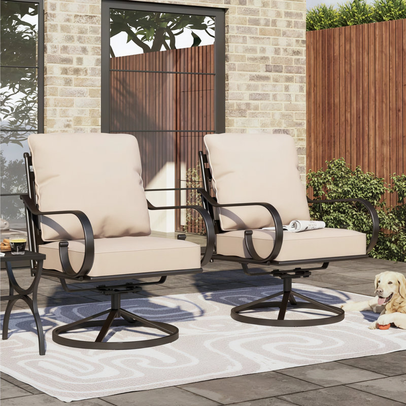 Chaise longue pivotante avec coussins Arriona