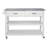 White Kitchen Cart - Stainless Steel Tabletop & 2 Functional Drawers for Added Storage