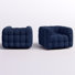 Ashyiah 38" Wide Tufted Swivel Chair with Square Arm