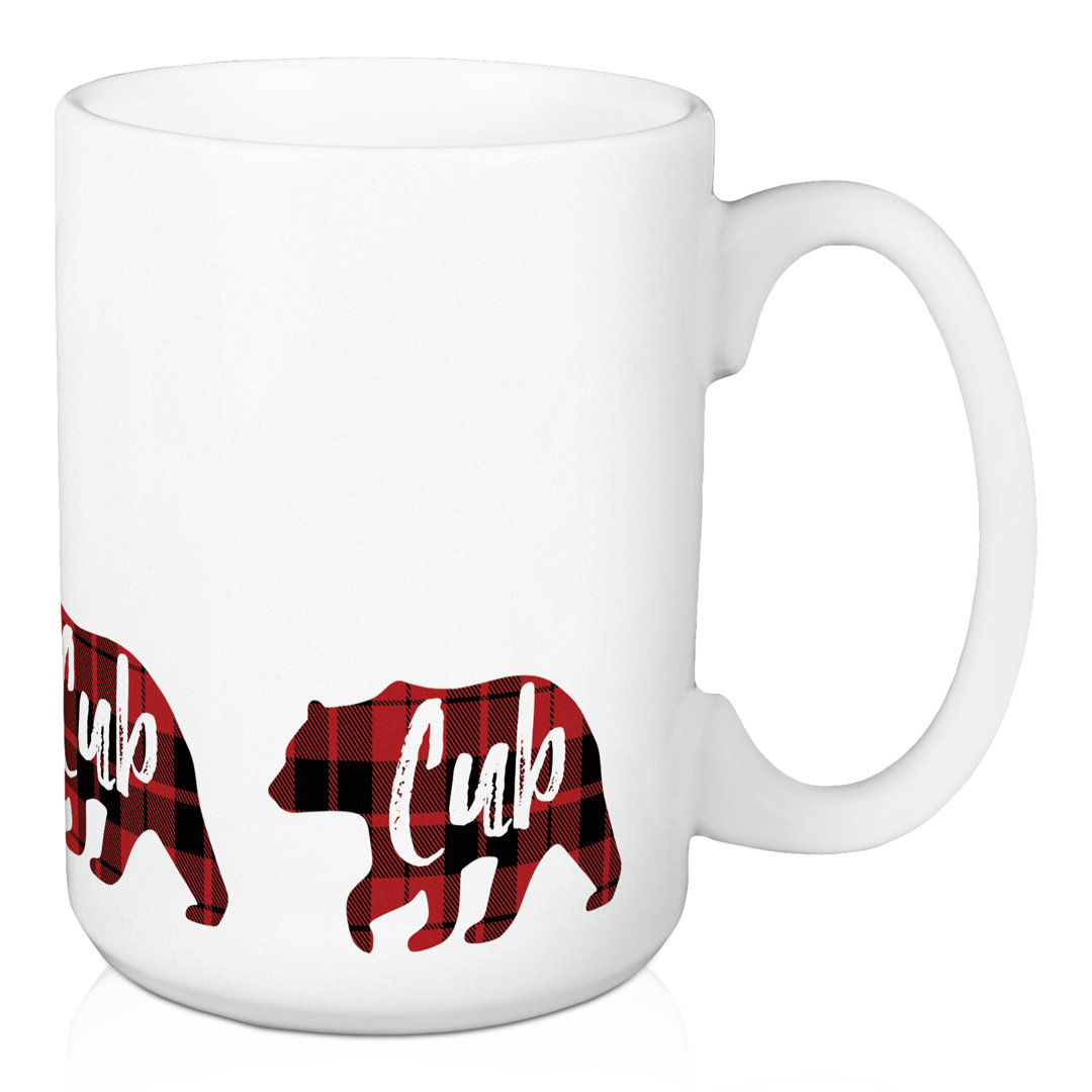 Villareal Plaid Papa Bear Coffee Mug Millwood Pines