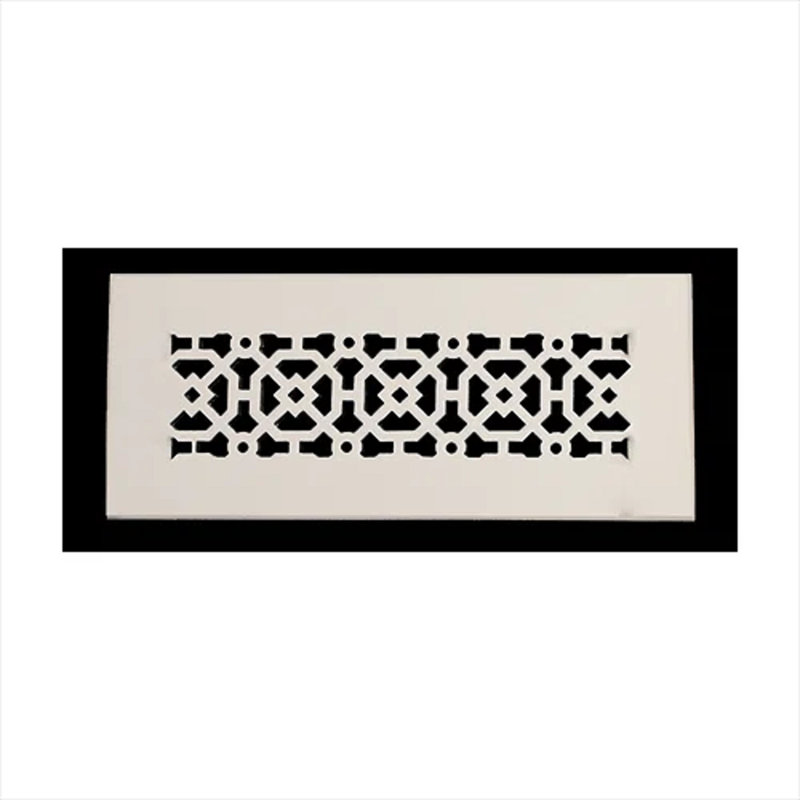 Ouverture de conduit 3 po x 10 po AIR RETOUR | Grille d'air lourde en fonte d'aluminium (5 po x 12 po au total) | Thermolaqué