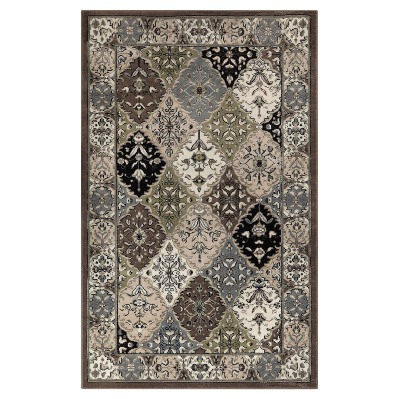 Tapis d'intérieur tissé à la machine Paloma, Rectangle de 5 pi x 8 pi