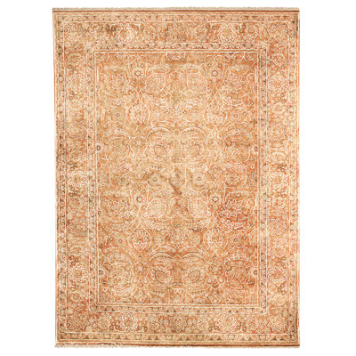 High-Quality Hand-Knotted Rust Area Rug