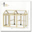 Poulailler PawHut, grand poulailler en bois, conception combinable avec perchoirs et portes pour l'extérieur, la cour, la ferme, 4,6 pi x 2,8 pi, bois naturel-1446892606