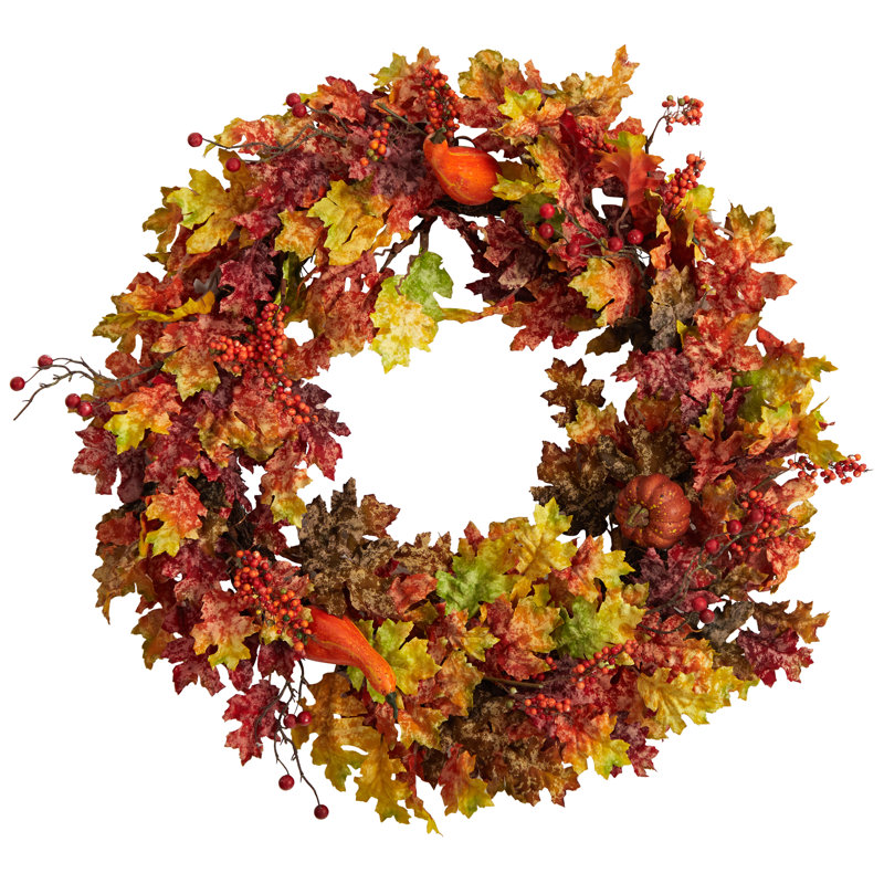 Faux Oak 32'' Wreath