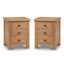 North Castle 48 cm W Solid Wood Bedside Table