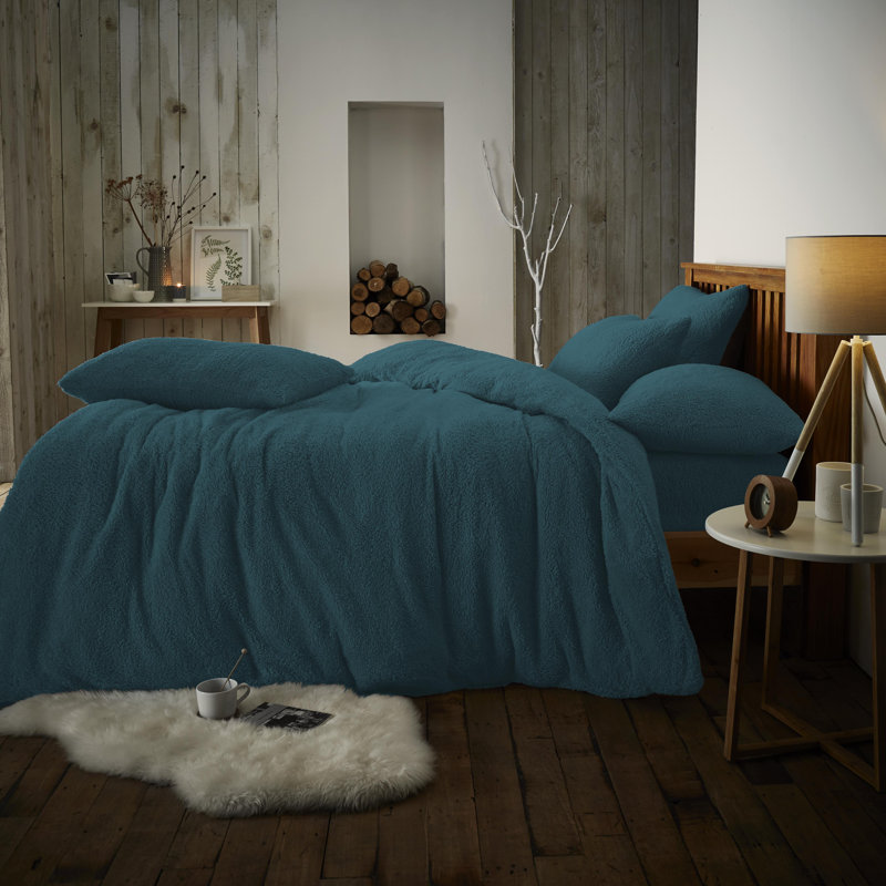 Solid Colour Duvet Cover Set with Pillowcases, Kingsize Duvet Cover + 2 Standard Pillowcase, Green