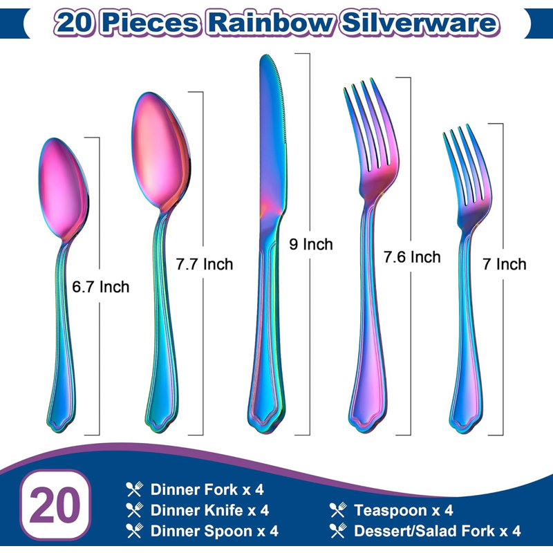 Service de couverts 20 pièces Rainbow