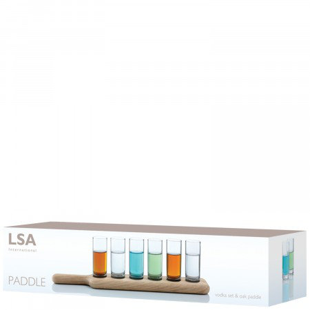 Paddle Handmade Glass Shot Glass, Clear