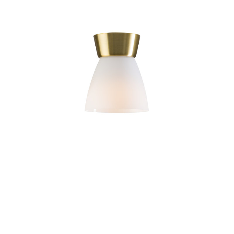 Bizzo Glass Flush Mount, White, Opal