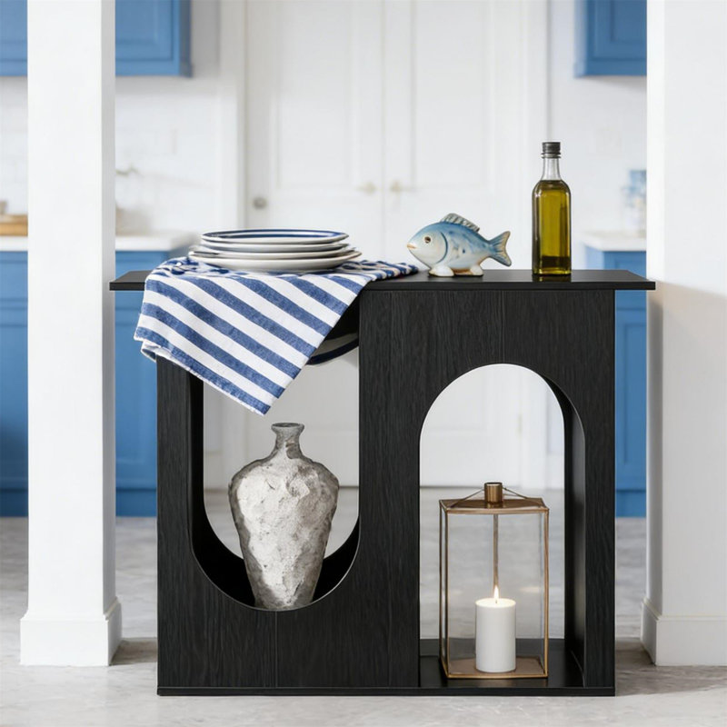 Elegant Black 39-inch Sofa Table
