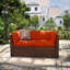 Chaise d'extérieur en osier avec coussins-1687671333