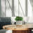 St. Charles Ceramic Planter with Wooden Stand - Modern Decorative Pot for Indoor Plants-436538995-436539268