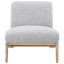 Chaise d'appoint d'extérieur rembourrée avec structure en bois Jacobi