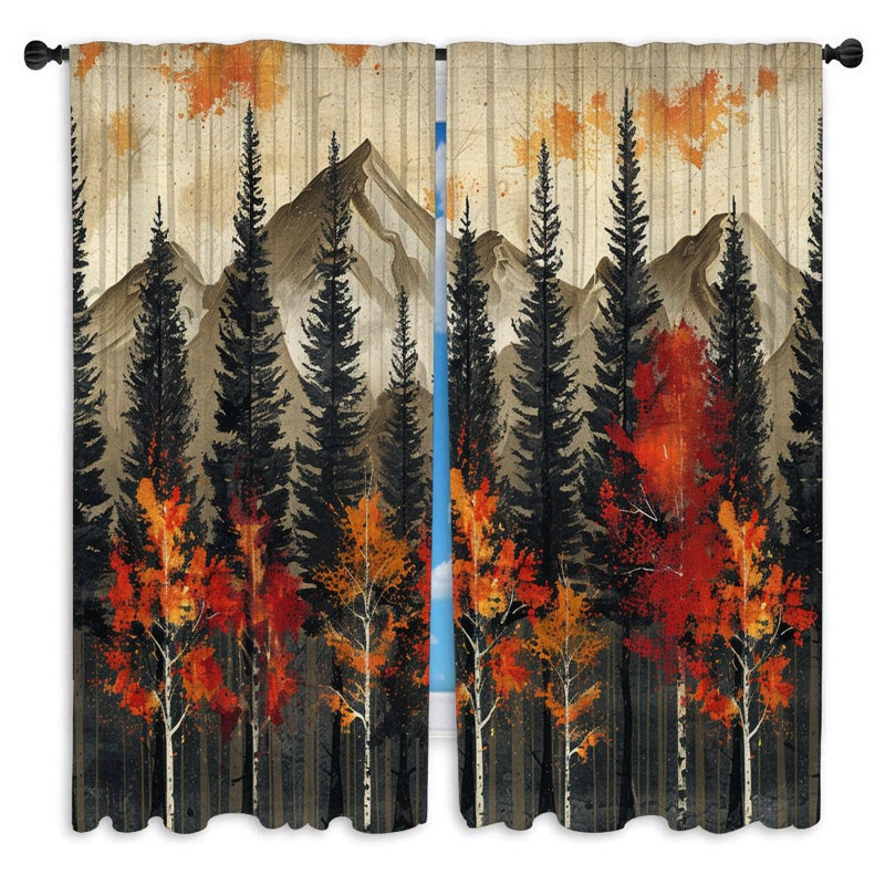 Jeanaya Room Darkening Curtain Pair, 20"W x 61"L