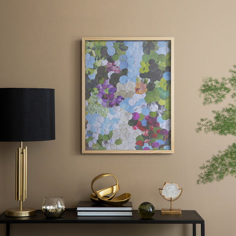 Iris Garden Framed Print - Solid Wood, 11" H x 9" W