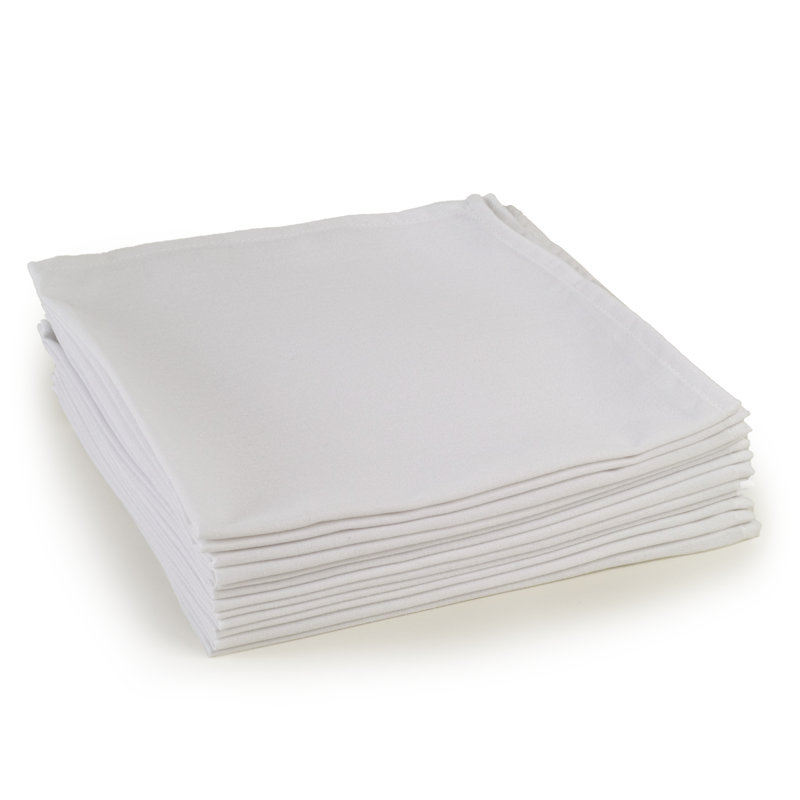 Polyester Solid Colour Square Napkin, White