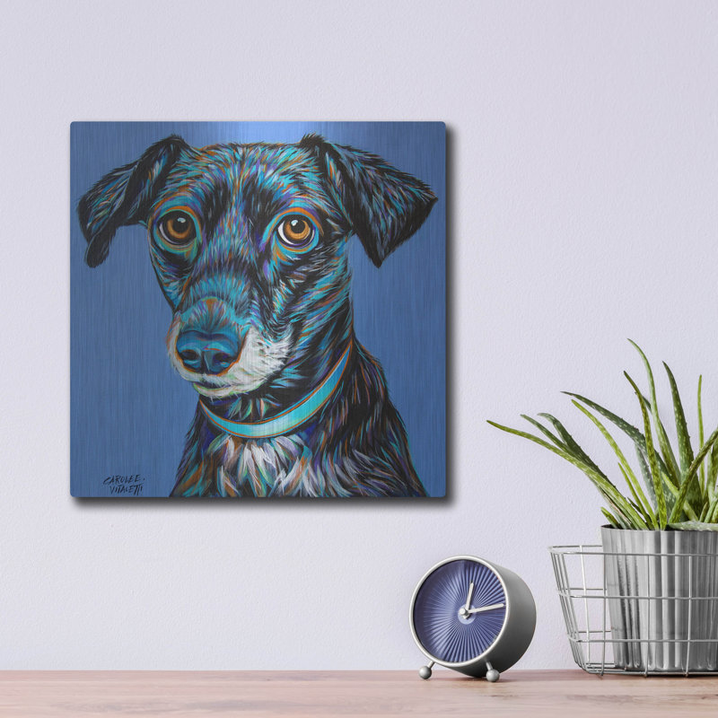 «Blue Black Hound» par Carolee Vitaletti, H 12 po x l 12 po