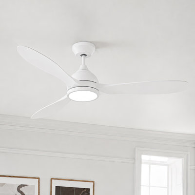 52" High-Airflow Ceiling Fan with Light - Quiet & Reversible DC Motor, 6-Speed 6500CFM Remote Control 3CCT Memory LED ﻿