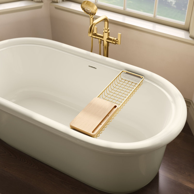 Claude by Studio McGee Two-Piece Bath Caddy, Vibrant Brushed Moderne Brass