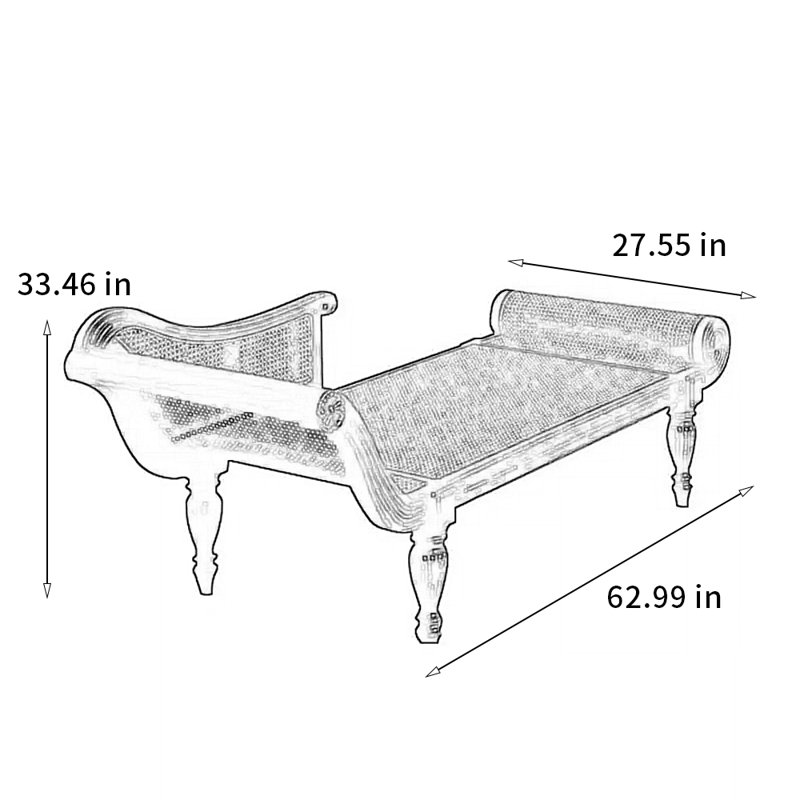 Chaise en rotin bouleau