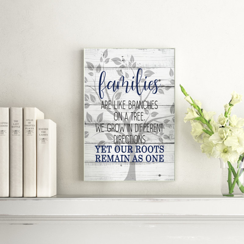 «Family Branches And Roots Expression Tree croissance Inspiration» par Kim Allen - impression d'art graphique, Plaque murale