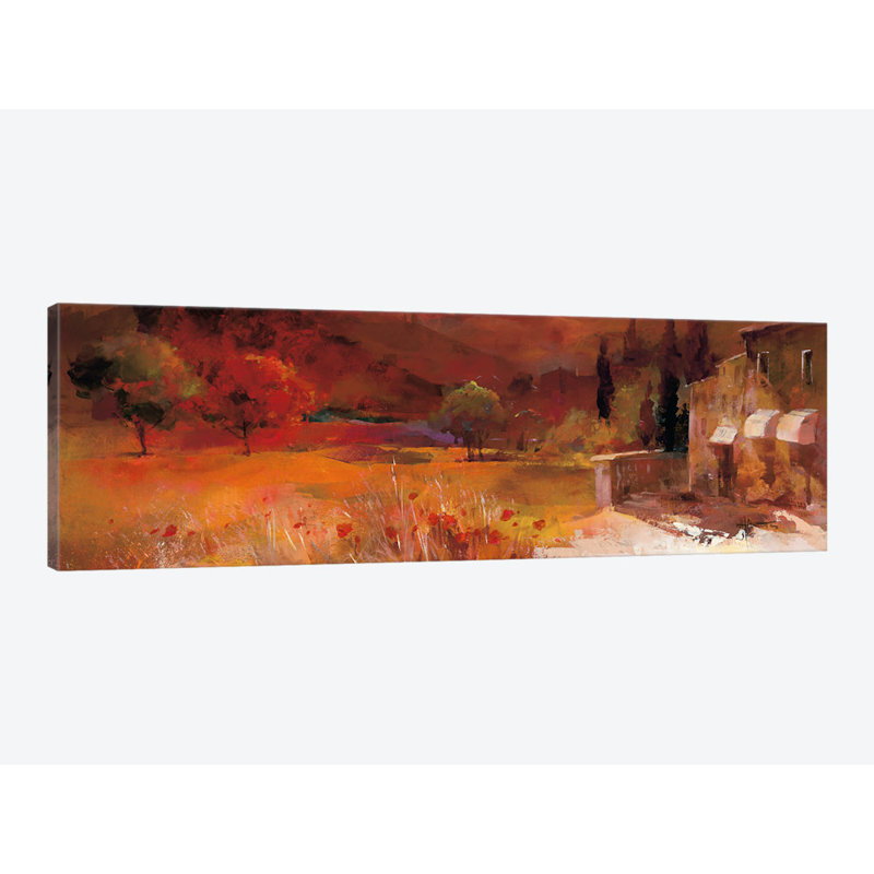 « romantique tuscany ii », reproduction sur toile, H 12 po x l 36 po x P 1,5 po