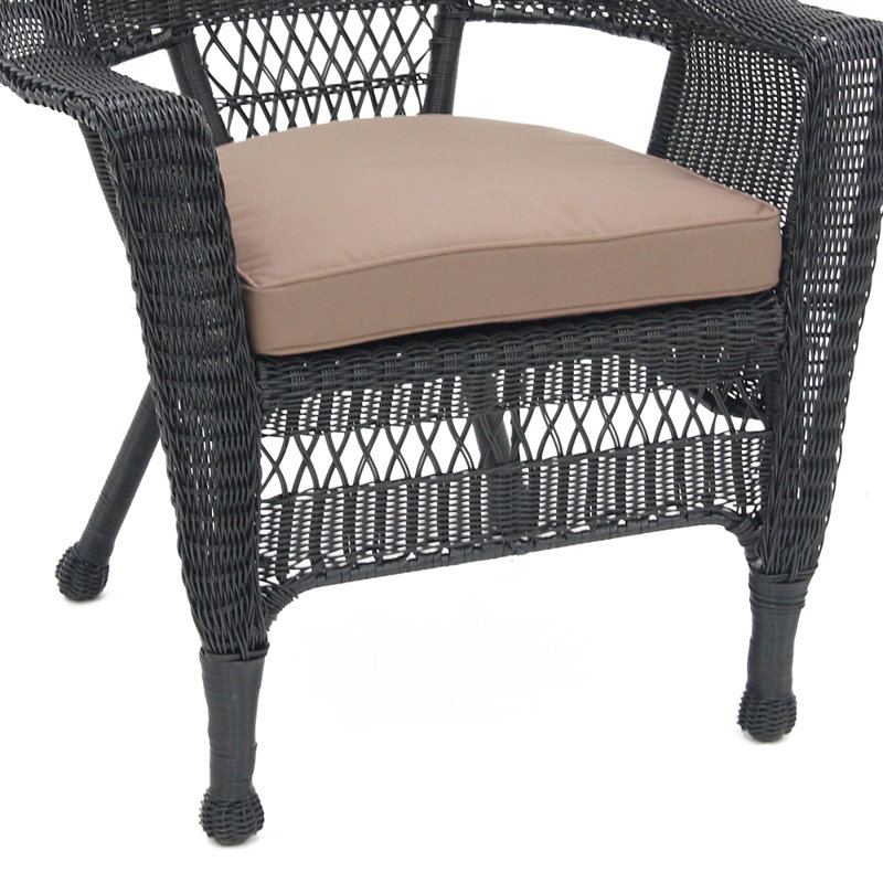 Chaise de patio avec coussins Burrowes, Miel, Brun