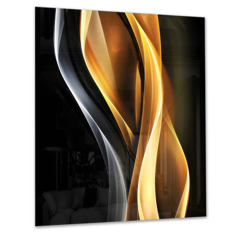 «Brown White Light Art», impression sans cadre sur métal, H 20 po x l 12 po x P 2 po
