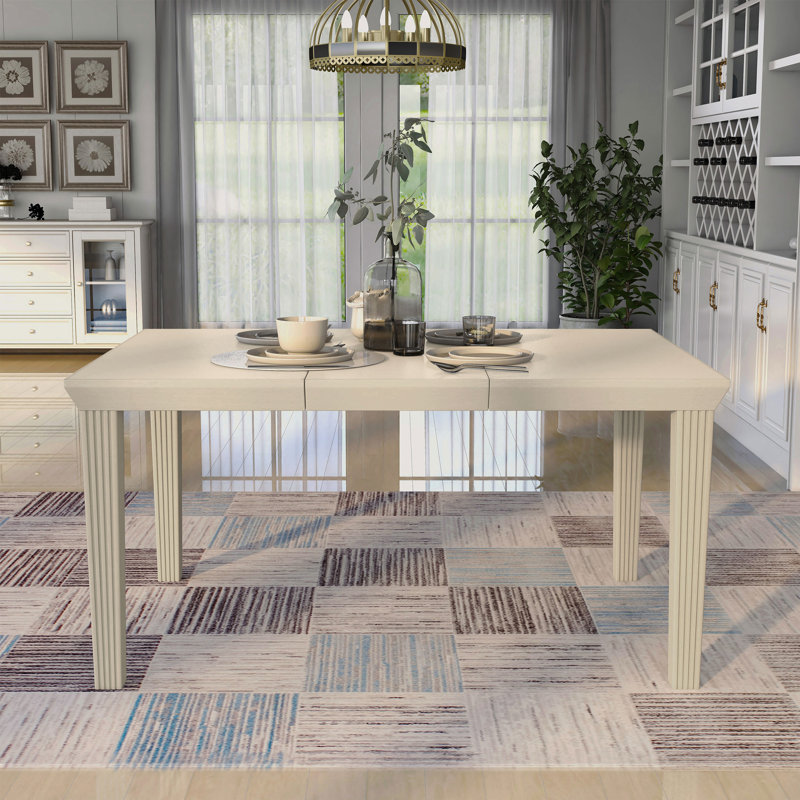 Romane Extendable Solid Wood Base Dining Table