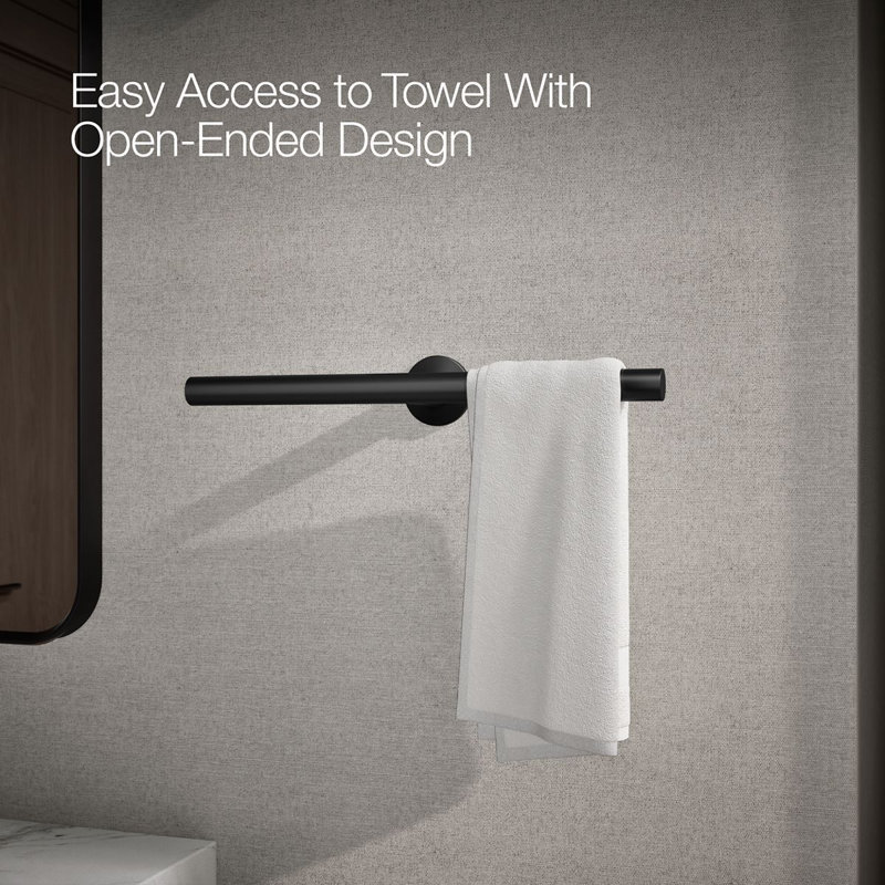 Components™ Double Towel Arm, Matte Black