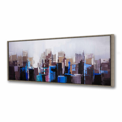 Abstract Skyscrapers - Contemporary Framed Canvas Art |