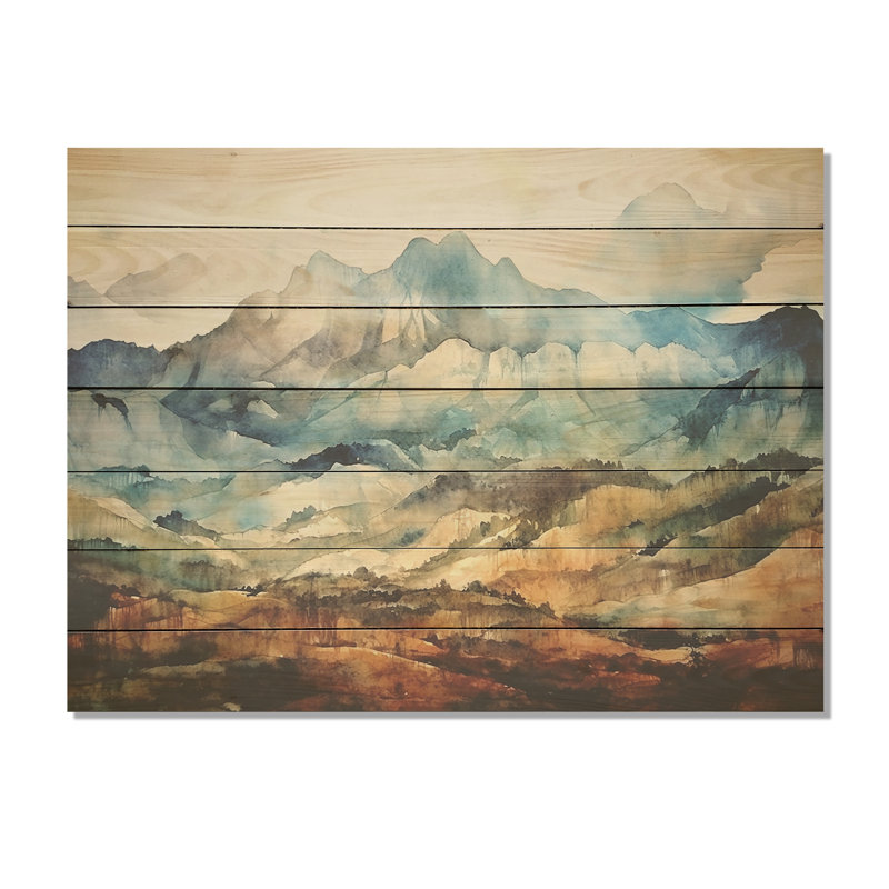 Majestic Indianian Peaks I - Indonésie sur impression sur bois, H 10 po x l 20 po