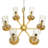 Art Deco Metal and Glass Chandelier