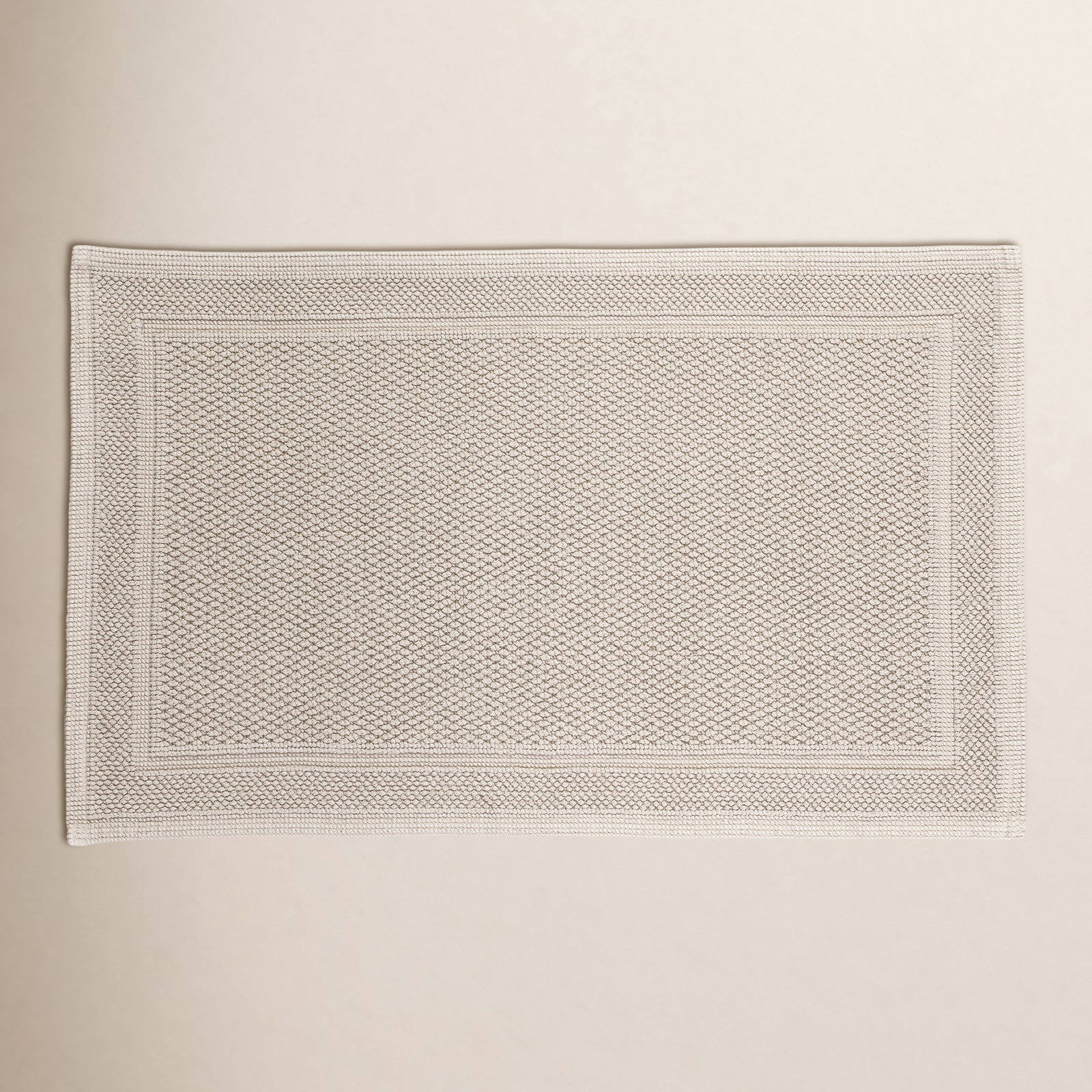 Tanglewood Cotton Non-Slip Bath Rug, Marble Tan