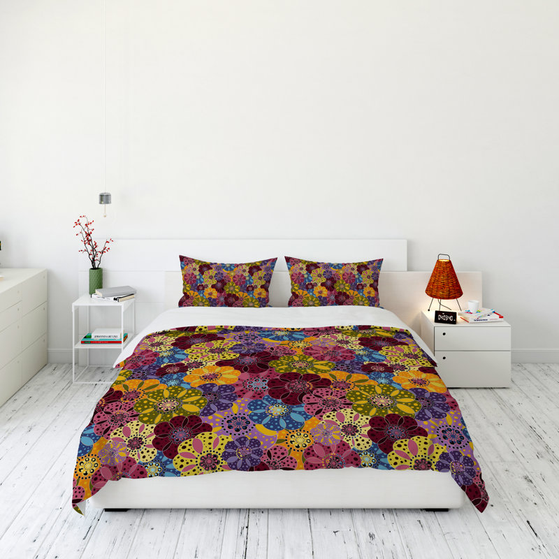 Modern & Contemporary Polyester Duvet Cover, Twin Duvet Cover + 1 Queen Sham