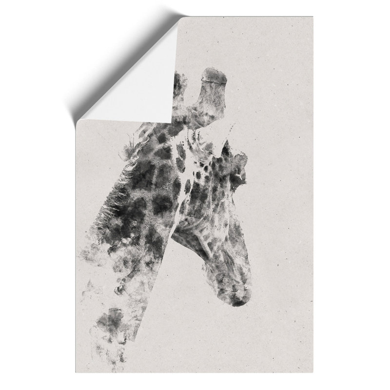 Giraffe Watercolour - Frameless Print, 30cm H x 21cm W x 0.1cm D
