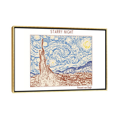 Starry Night – Vincent Van Gogh - Wall Art Print - Framed Canvas