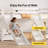 Twin over Twin Solid Wood Bunk Bed with Slide, LED Light Strip and USB Charge Port, Mattress not Included