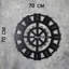 Horloge murale élégante en métal, noire, 27,6 x 27,6 x 0,08 po | Fabrication 100% métal, épaisseur: 0,08 pouce | Fixation murale facile avec pièce de suspension, nécessite 1 pile AA (non incluse) | Décoration intérieure élégante-155817504