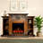 Cambridge Sanoma Freestanding Electric Fireplace Heater with Traditional Mantel, Timer, Remote Control-464545581