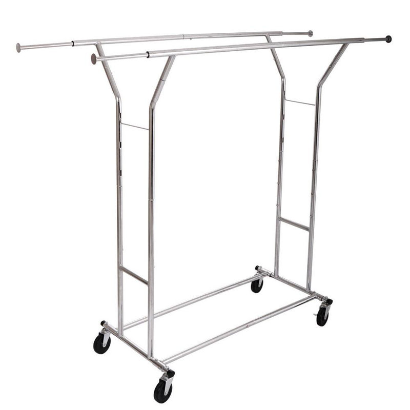 Support à vêtements pliable à double vêtements en porte-vêtements double l 51 po Witmer