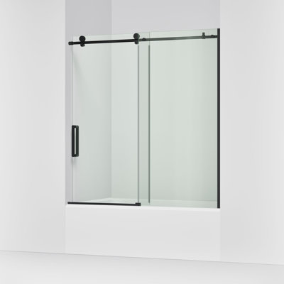 Composed 62 In. H Sliding Bath Door With 3/8 In. - Thick Glass