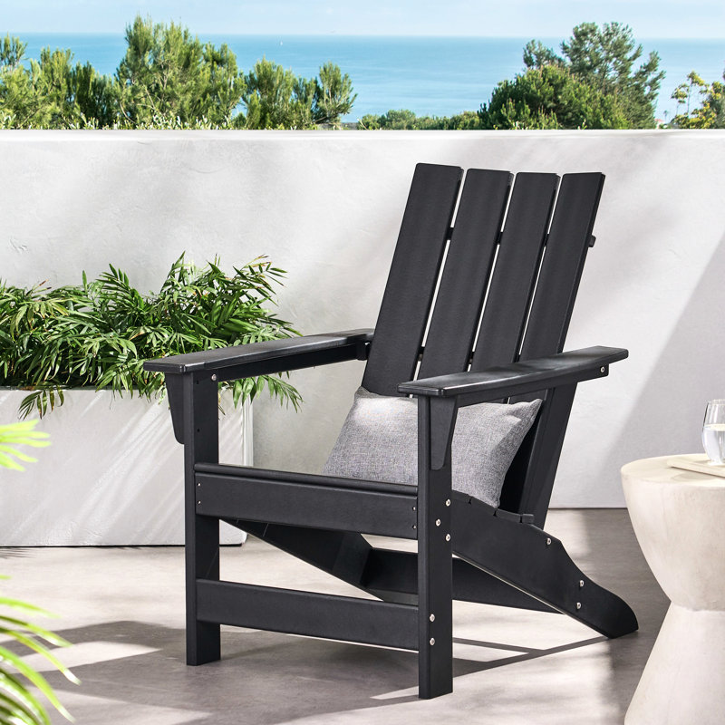 Chair In Black Resin, High, Rustic & Modern Mix, Water-, 32.3 In. D X 29.8 W 37.08 H Merge,