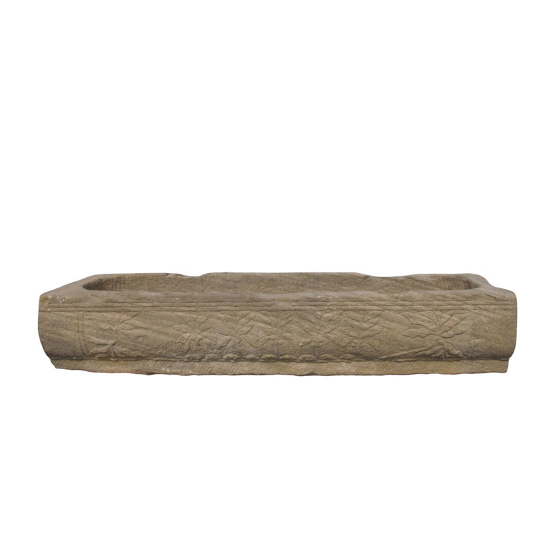 70" Inch Long Hand Chiseled Stone Trough 63