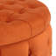 Repose-pieds de rangement rond en velours de 29,5 po Kirsten-1038224323