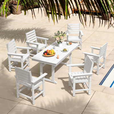 Ensemble de chaises de patio et de table d'extérieur 66 po avec trou pour parasol 66 po
