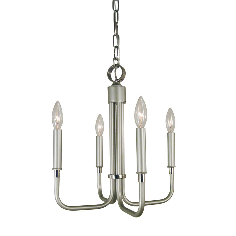 Mini-lustre 4 lumières Jaran par Red Barrel Studio®, Étain satiné