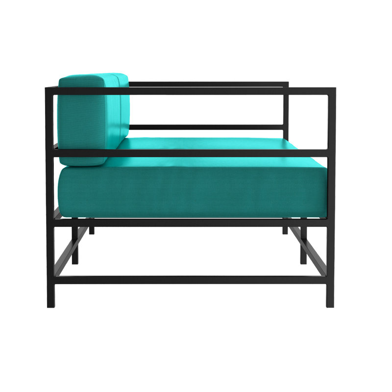 Delano Outdoor 2 - Seat Loveseat, Canvas Aruba Sunbrella® Canvas, Tex Gray